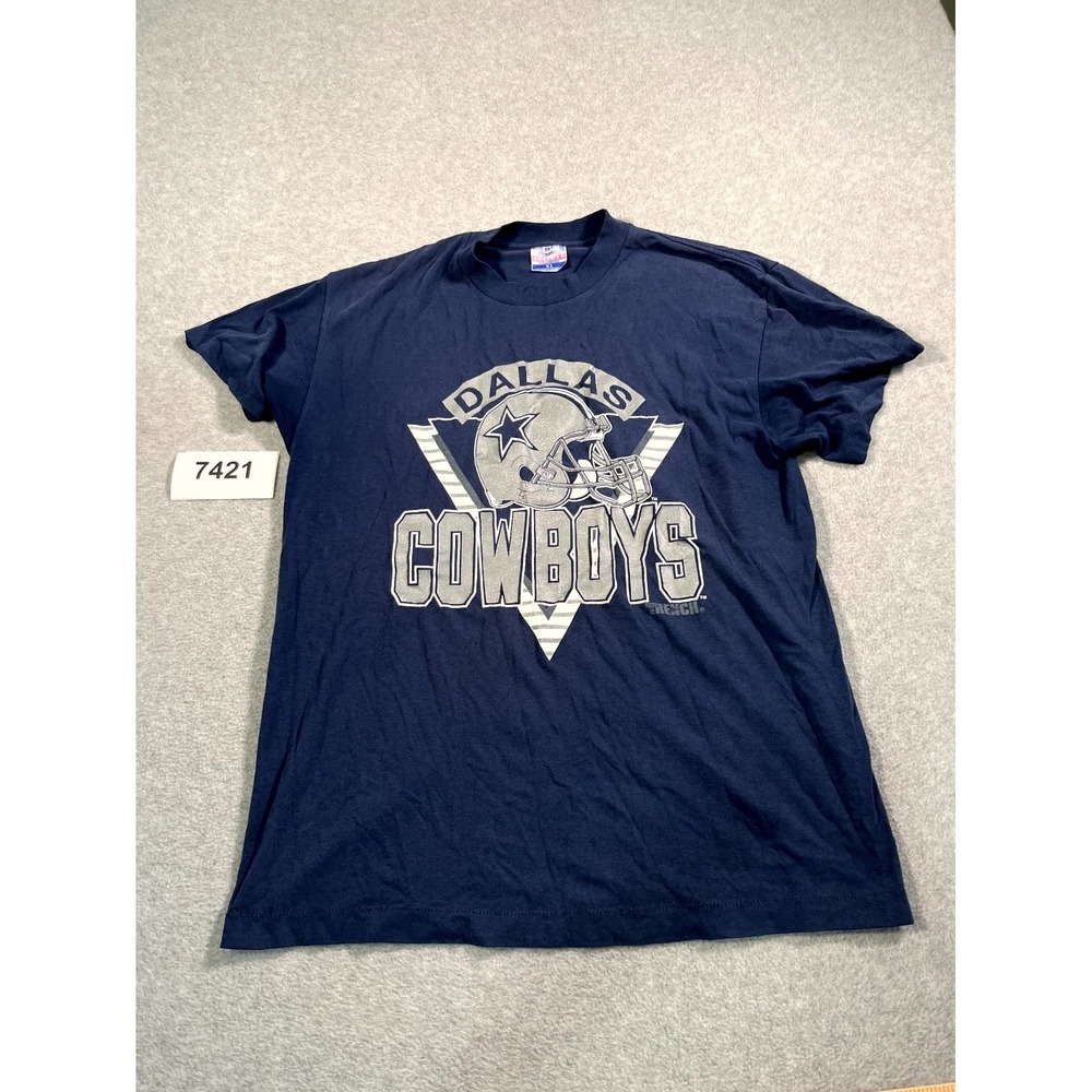 Dallas Cowboys T Shirt Men XL Blue Trench NFL Football Sports Far Wear Crew Neck